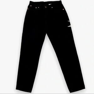 JORDACHE Vintage Y2K Black High Rise Tapered Leg Jeans No Stretch 13/14 Short